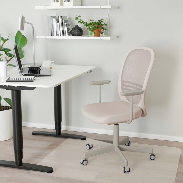Ikea FLINTAN Office chair with armrests, beige