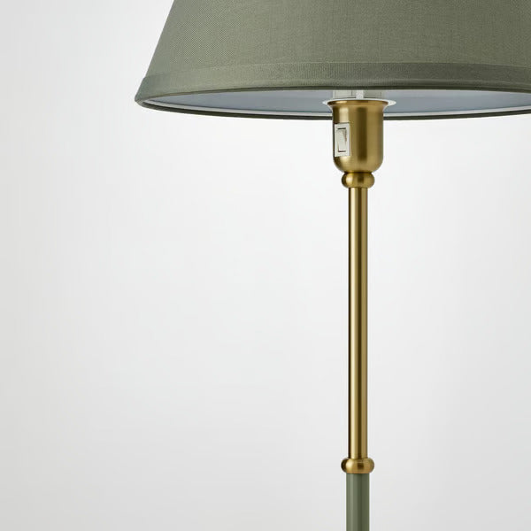 IKEA FLYGHÖJD Floor lamp, brass/green-gray