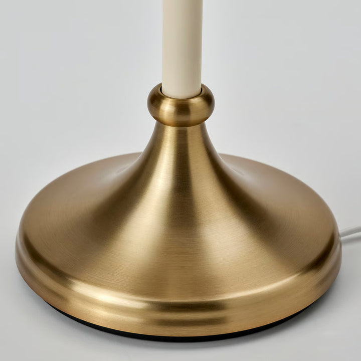 IKEA FLYGHÖJD Table lamp, brass/beige, 21 "
