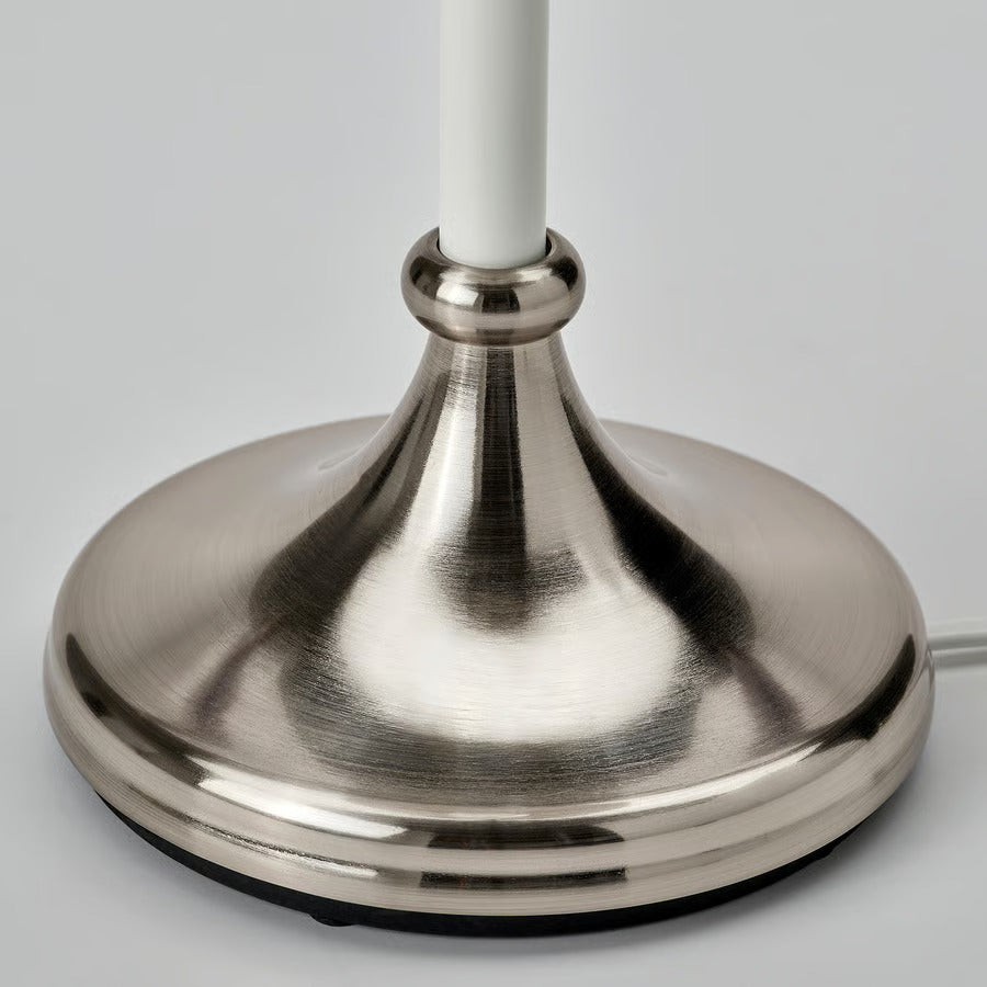 IKEA FLYGHÖJD Table lamp, brass/beige, 21 "
