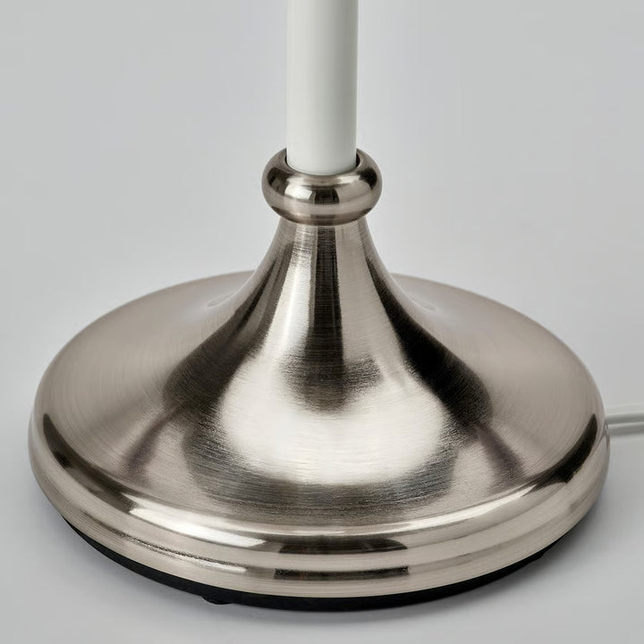 IKEA FLYGHÖJD Table lamp, brass/beige, 21 "