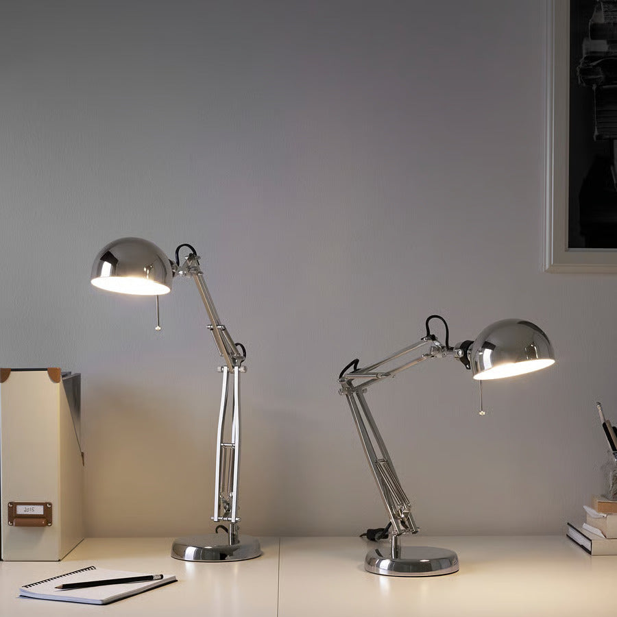 IKEA FORSÅ Work lamp, nickel plated