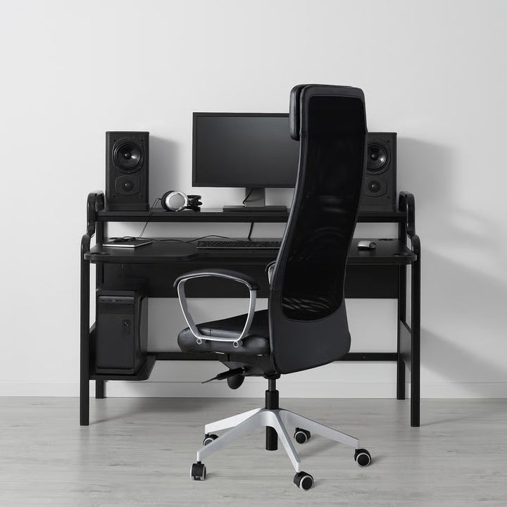 IKEA FREDDE Gaming desk, black, 55 1/8x29 1/8x28 3/4 "