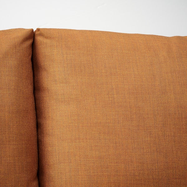 IKEA FRIHETEN / KLAGSHAMN Sleeper sectional,3 seat w/storage, Faringe brown-orange