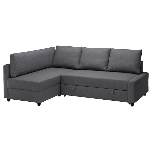 IKEA FRIHETEN / KLAGSHAMN Sleeper sectional,3 seat w/storage, Skiftebo dark gray