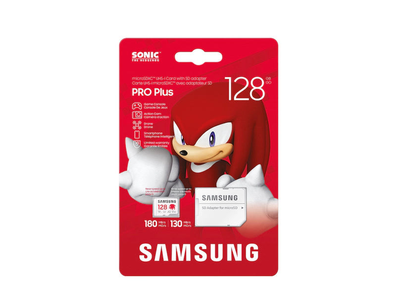 Samsung PRO Plus Sonic the Hedgehog™ + Adapter microSDXC 128GB