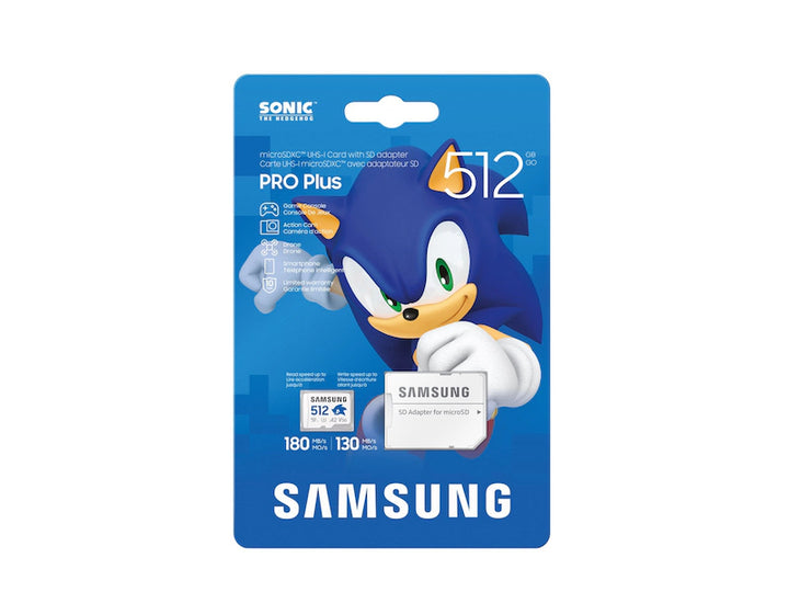 Samsung PRO Plus Sonic the Hedgehog™ + Adapter microSDXC 512GB