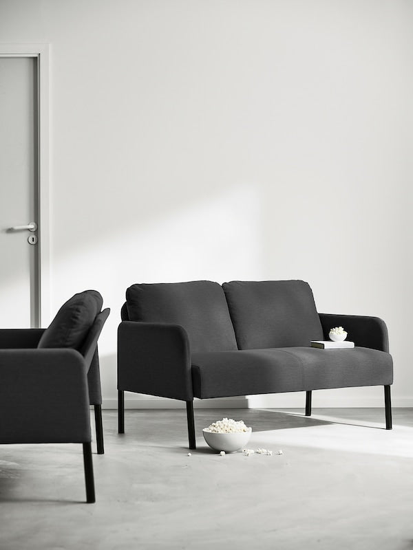 IKEA GLOSTAD Loveseat, Knisa dark gray