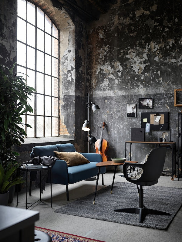 IKEA GLOSTAD Loveseat, Knisa medium blue