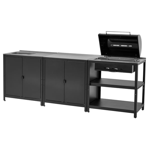 IKEA GRILLSKÄR Kitchen sink ut/chrcl bbq, outdoor, stainless steel, 101 5/8x24 "