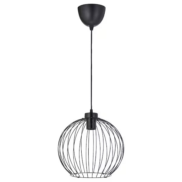 IKEA GRINDFALLET Pendant lamp, black, 12 "