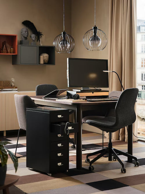 IKEA GRINDFALLET Pendant lamp, black, 12 "