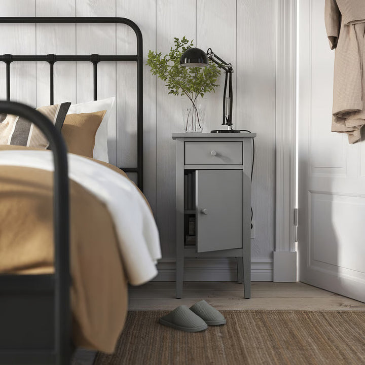 IKEA GULLABERG Nightstand, with 1 drawer with door/gray, 15x15 3/4x29 1/2 "