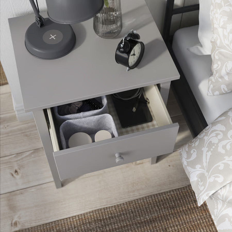 IKEA GULLABERG Nightstand, with 1 drawer with shelf/gray, 20 7/8x16 7/8x27 1/8 "