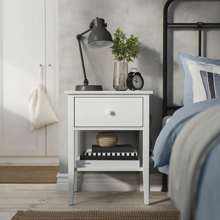 IKEA GULLABERG Nightstand, with 1 drawer with shelf/gray, 20 7/8x16 7/8x27 1/8 "