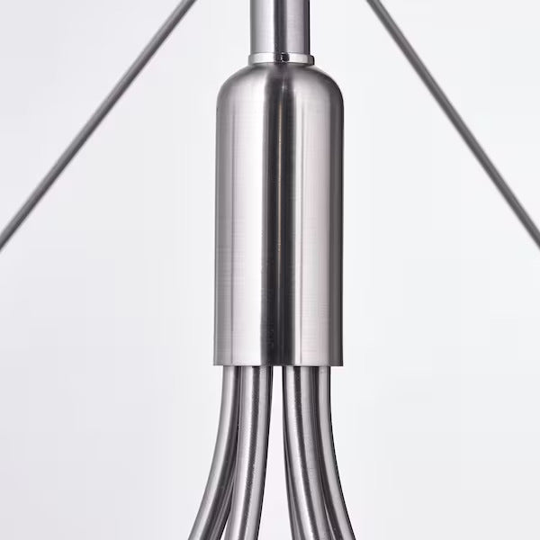 IKEA HÅRMÖJA Chandelier, 6-armed, brushed stainless steel, 24 "