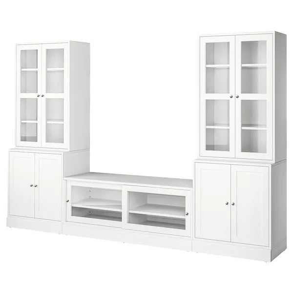 IKEA HAVSTA TV storage combination/glass doors, white, 126 3/4x18 1/2x83 1/2 "