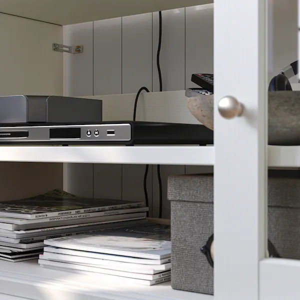 IKEA HAVSTA TV storage combination/glass doors, white, 126 3/4x18 1/2x83 1/2 "