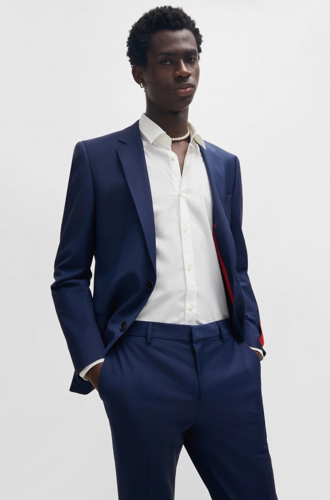 Hugo Slim-fit trousers in performance-stretch wool
