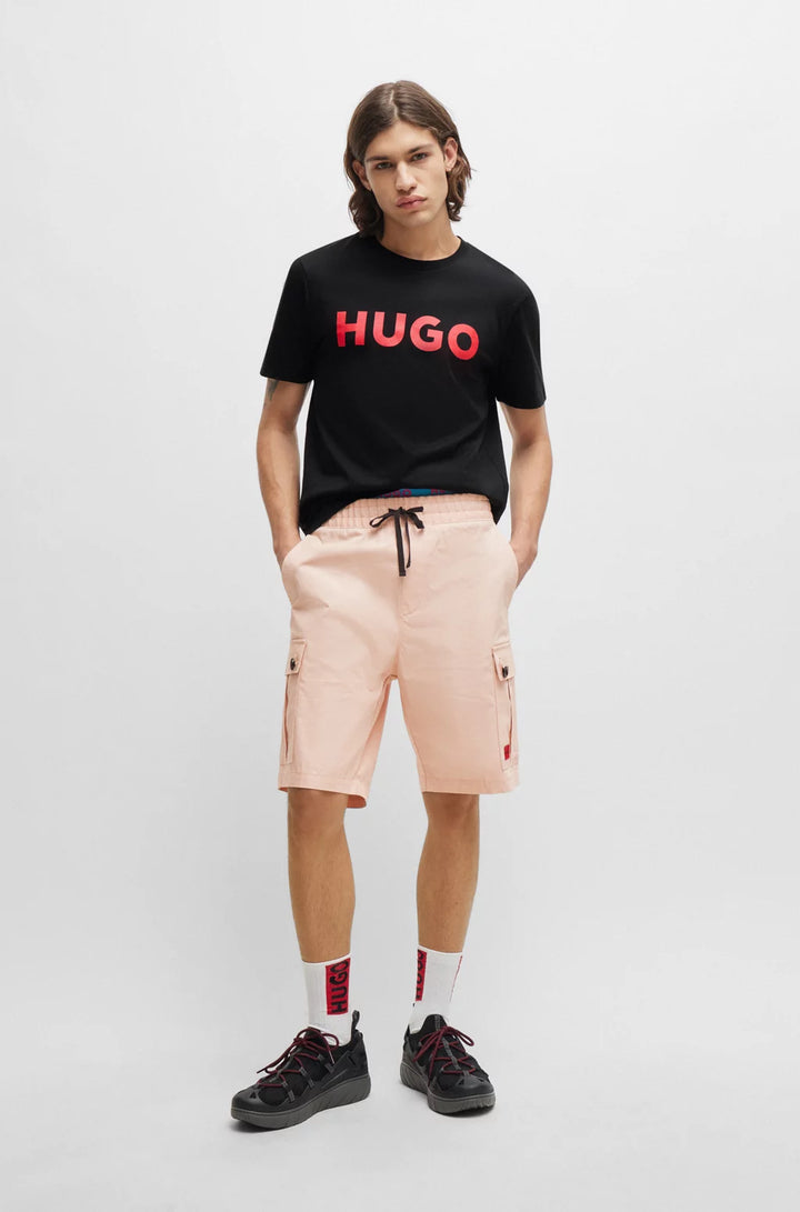HUGO REGULAR-FIT T-SHIRT IN COTTON JERSEY WITH LOGO PRINT