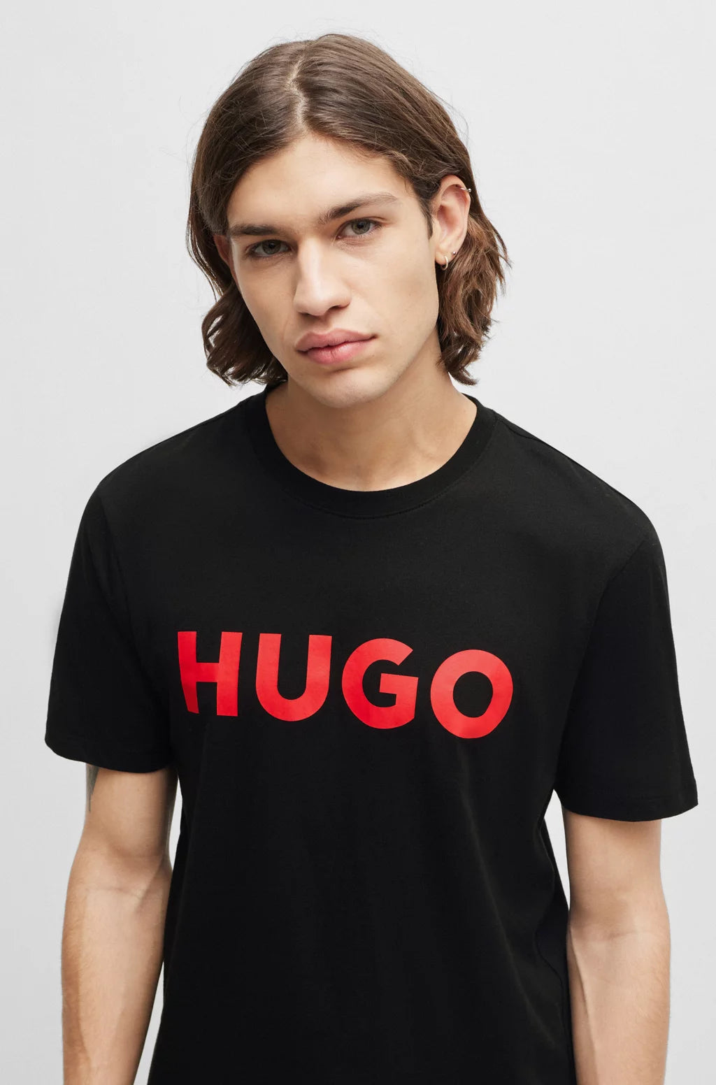 HUGO REGULAR-FIT T-SHIRT IN COTTON JERSEY WITH LOGO PRINT