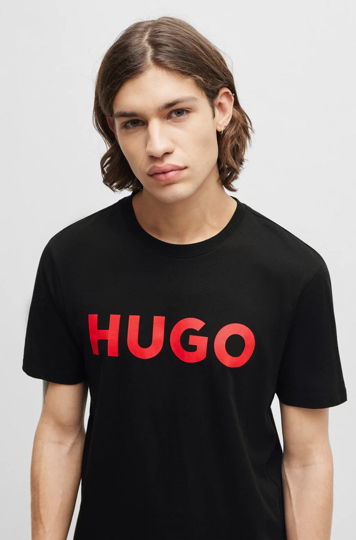 HUGO REGULAR-FIT T-SHIRT IN COTTON JERSEY WITH LOGO PRINT