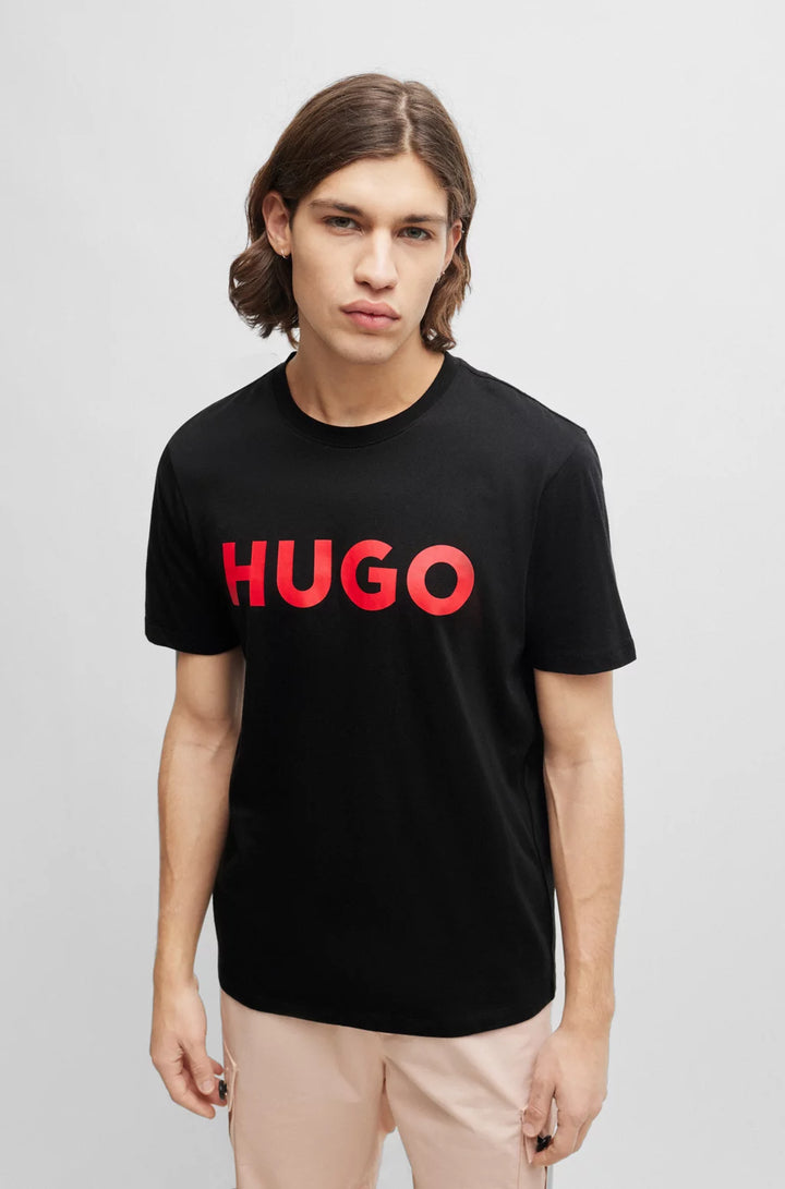 HUGO REGULAR-FIT T-SHIRT IN COTTON JERSEY WITH LOGO PRINT