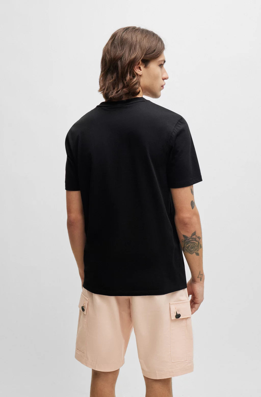 HUGO REGULAR-FIT T-SHIRT IN COTTON JERSEY WITH LOGO PRINT