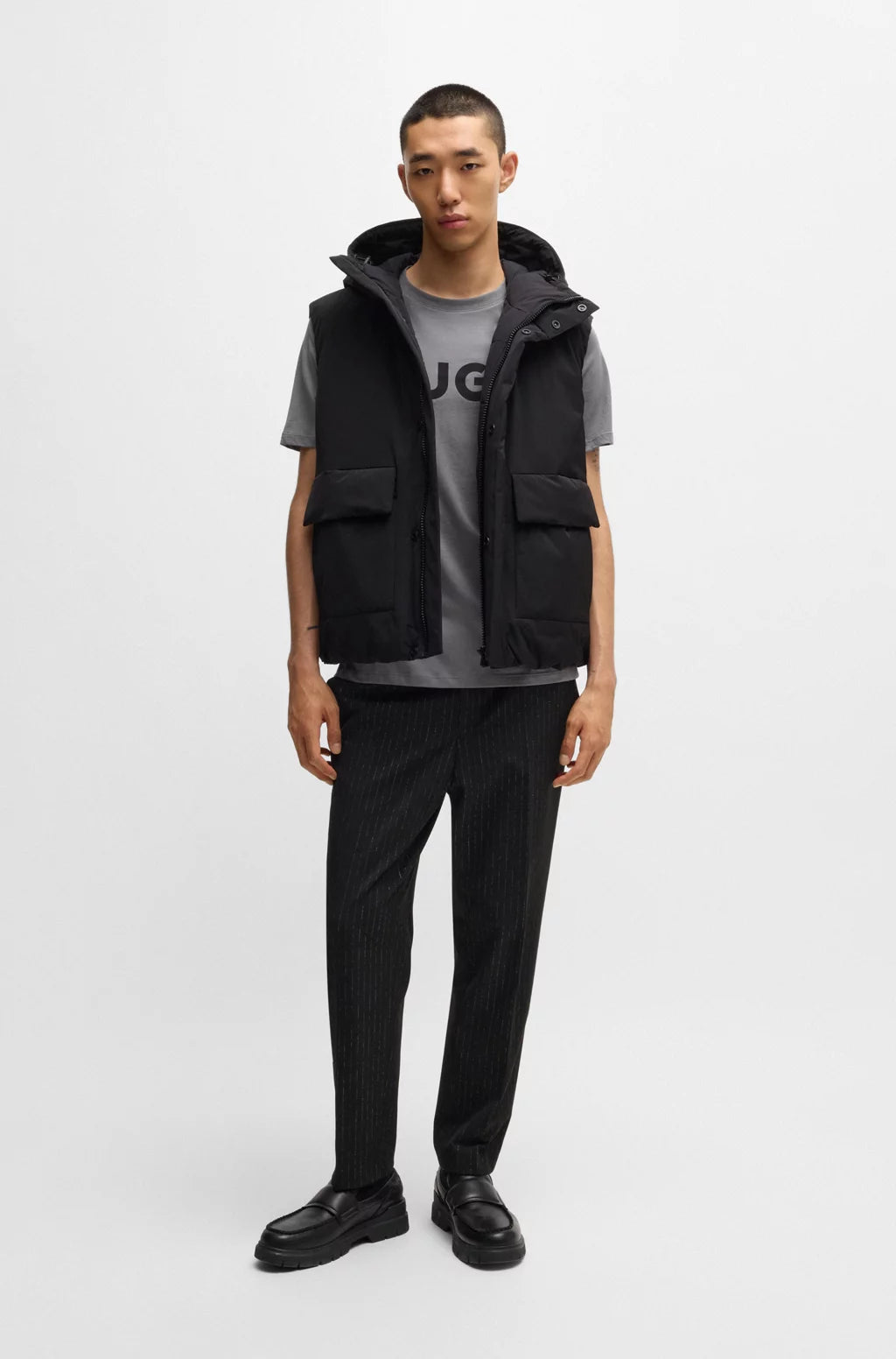 HUGO REGULAR-FIT T-SHIRT IN COTTON JERSEY WITH LOGO PRINT