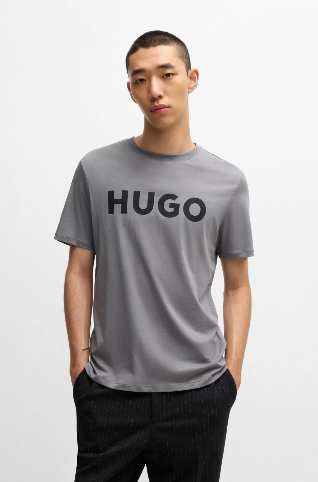 HUGO REGULAR-FIT T-SHIRT IN COTTON JERSEY WITH LOGO PRINT