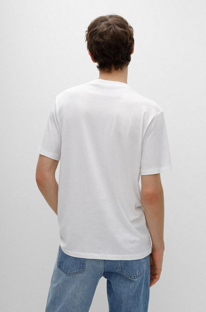 HUGO REGULAR-FIT T-SHIRT IN COTTON JERSEY WITH LOGO PRINT