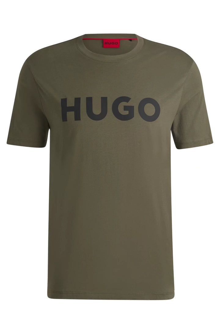 HUGO REGULAR-FIT T-SHIRT IN COTTON JERSEY WITH LOGO PRINT
