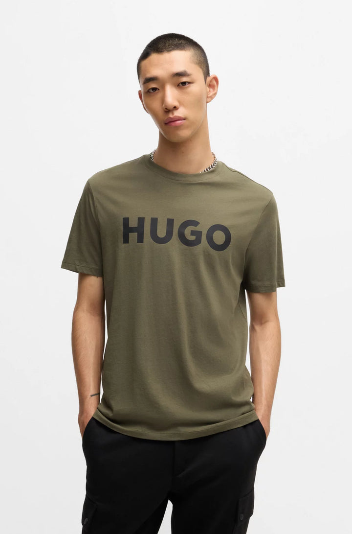 HUGO REGULAR-FIT T-SHIRT IN COTTON JERSEY WITH LOGO PRINT