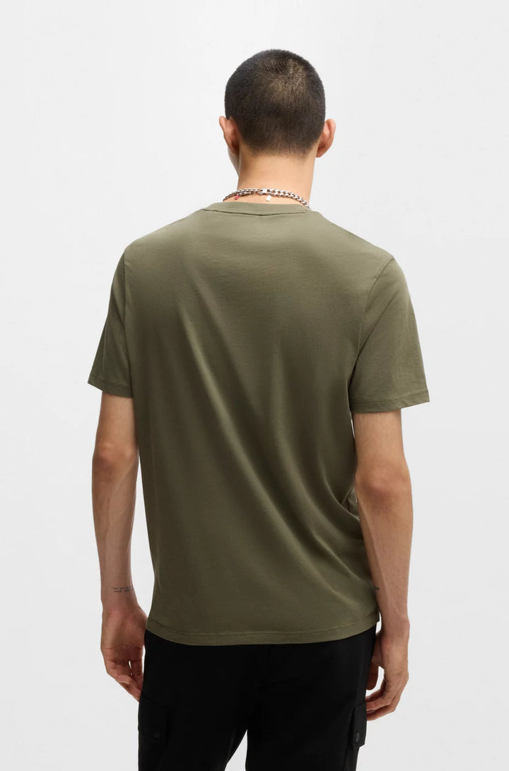 HUGO REGULAR-FIT T-SHIRT IN COTTON JERSEY WITH LOGO PRINT