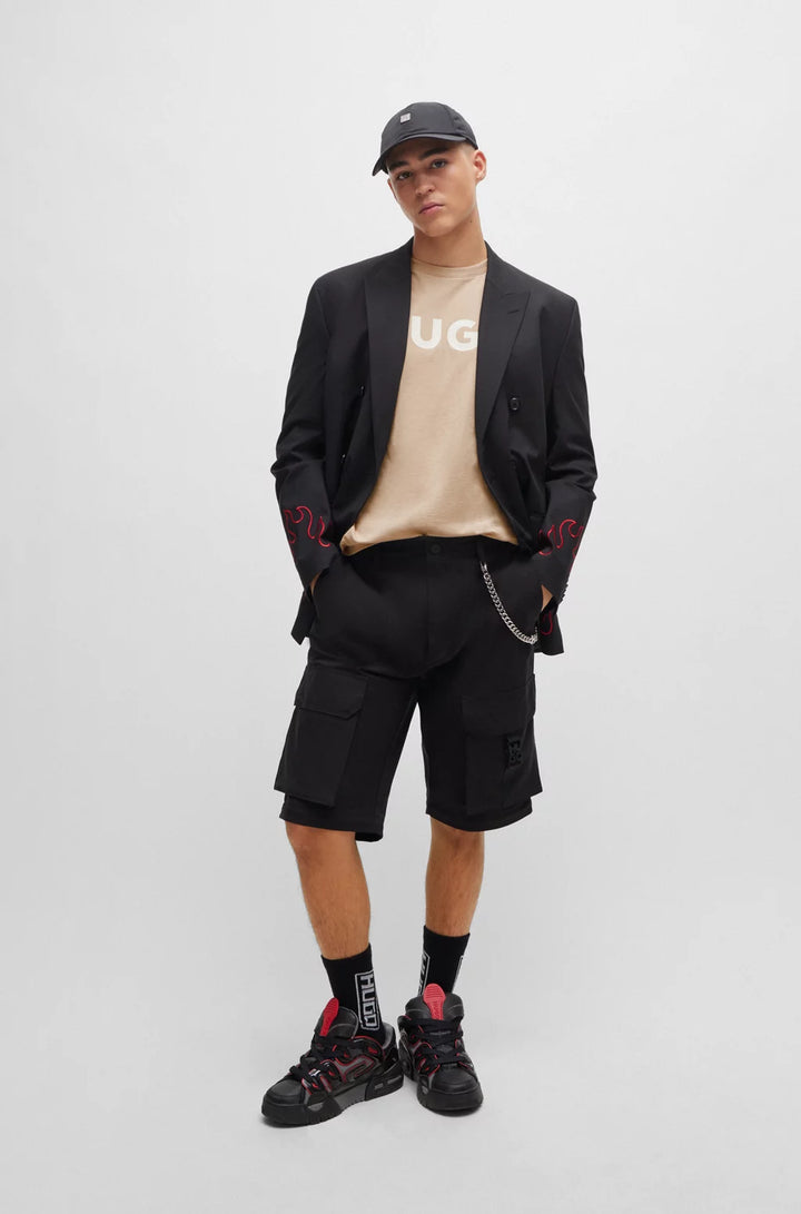 HUGO REGULAR-FIT T-SHIRT IN COTTON JERSEY WITH LOGO PRINT