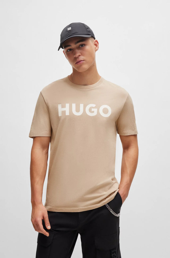 HUGO REGULAR-FIT T-SHIRT IN COTTON JERSEY WITH LOGO PRINT