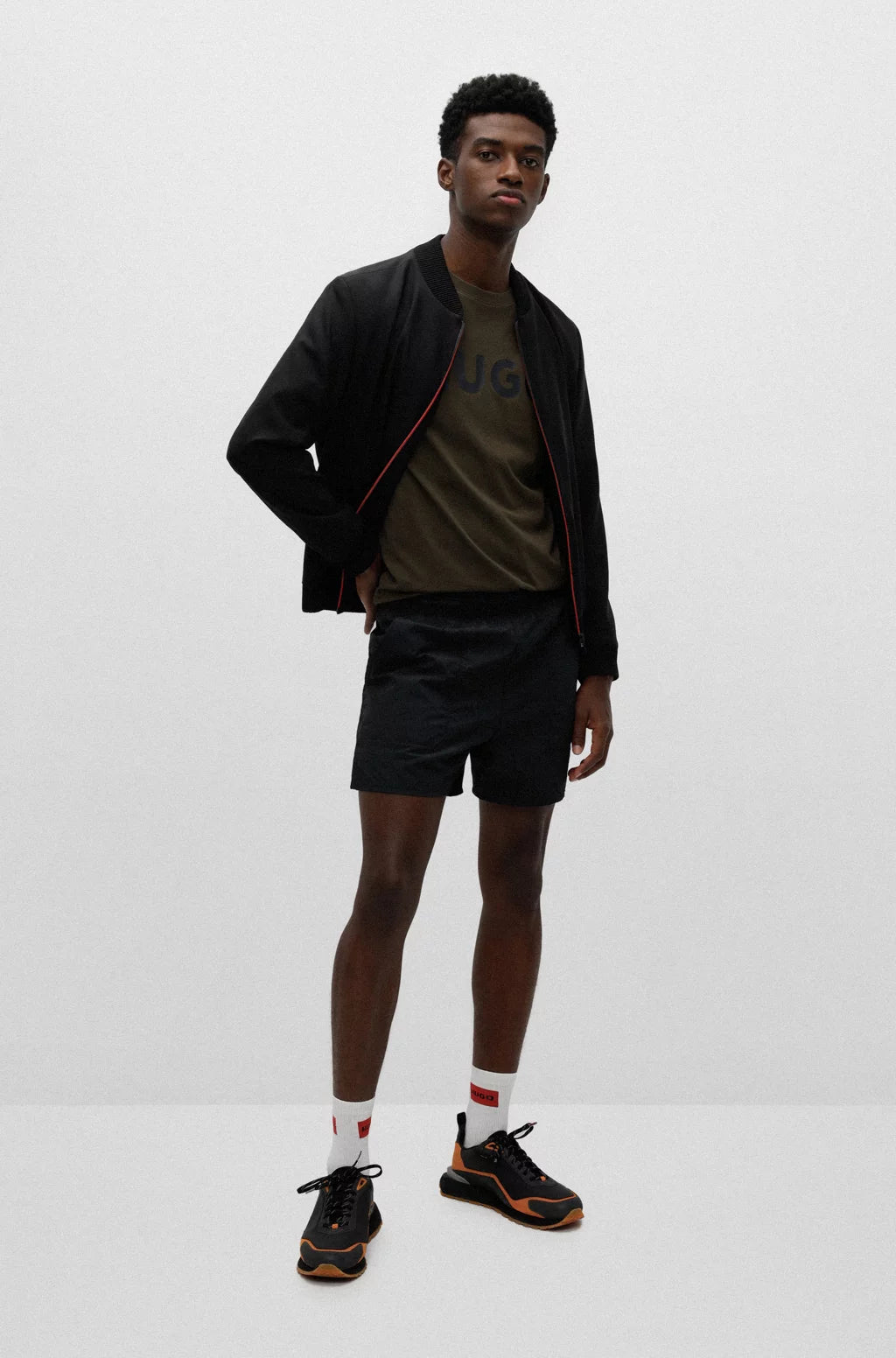 HUGO REGULAR-FIT T-SHIRT IN COTTON JERSEY WITH LOGO PRINT