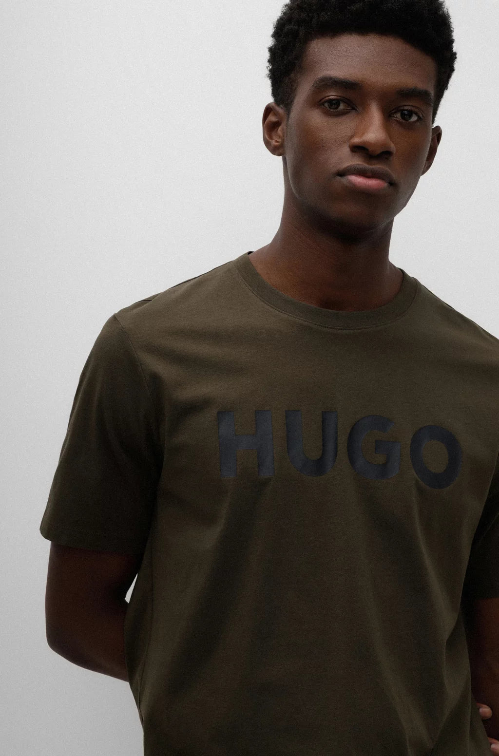 HUGO REGULAR-FIT T-SHIRT IN COTTON JERSEY WITH LOGO PRINT