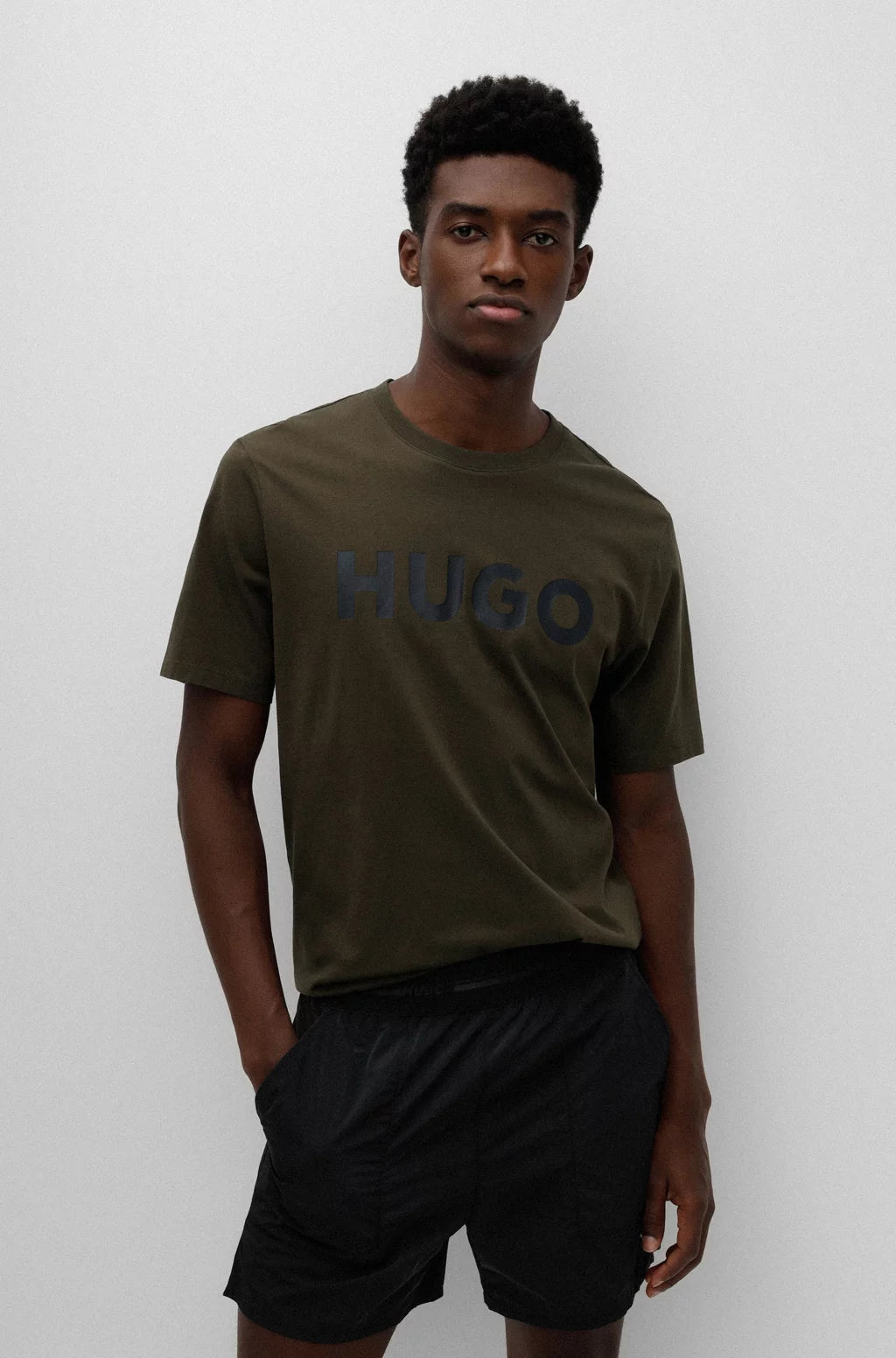 HUGO REGULAR-FIT T-SHIRT IN COTTON JERSEY WITH LOGO PRINT