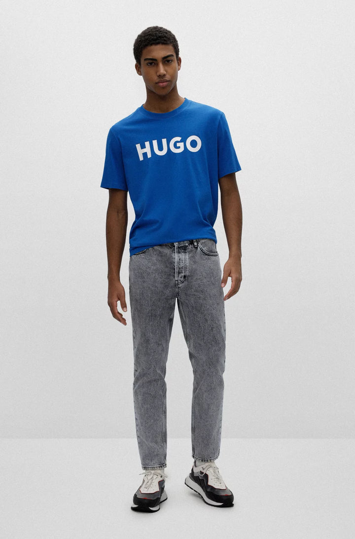 HUGO REGULAR-FIT T-SHIRT IN COTTON JERSEY WITH LOGO PRINT