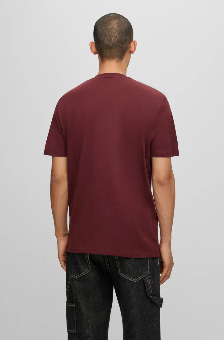HUGO REGULAR-FIT T-SHIRT IN COTTON JERSEY WITH LOGO PRINT