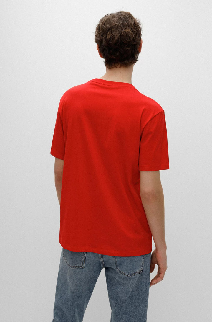 HUGO REGULAR-FIT T-SHIRT IN COTTON JERSEY WITH LOGO PRINT