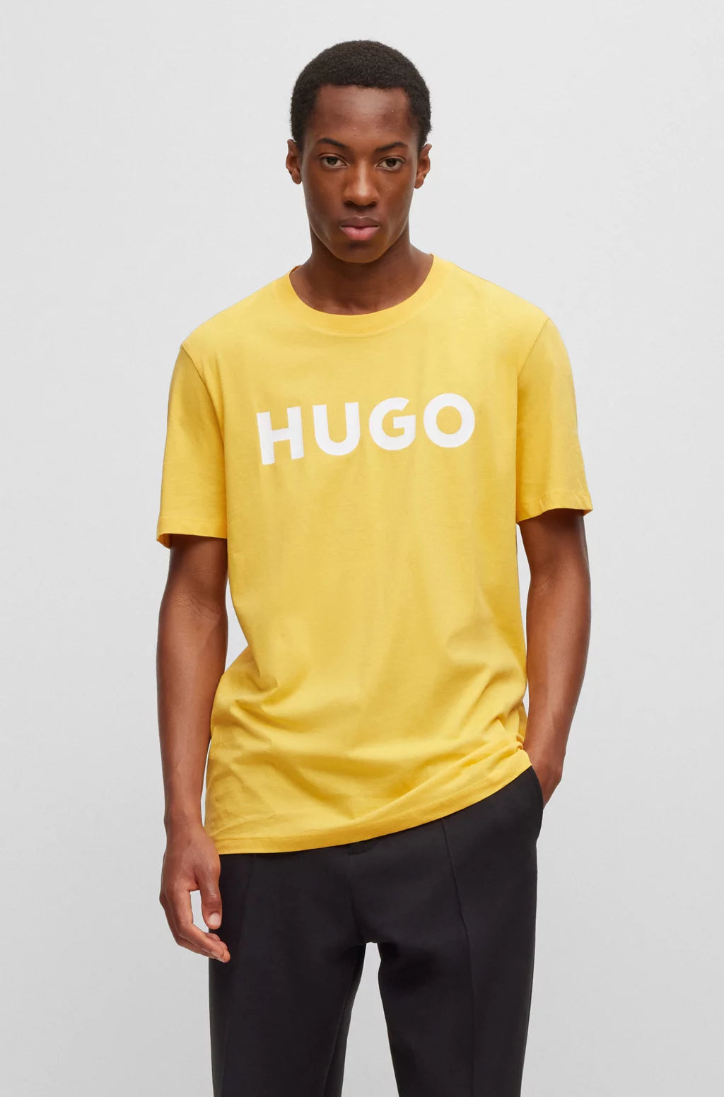 HUGO REGULAR-FIT T-SHIRT IN COTTON JERSEY WITH LOGO PRINT
