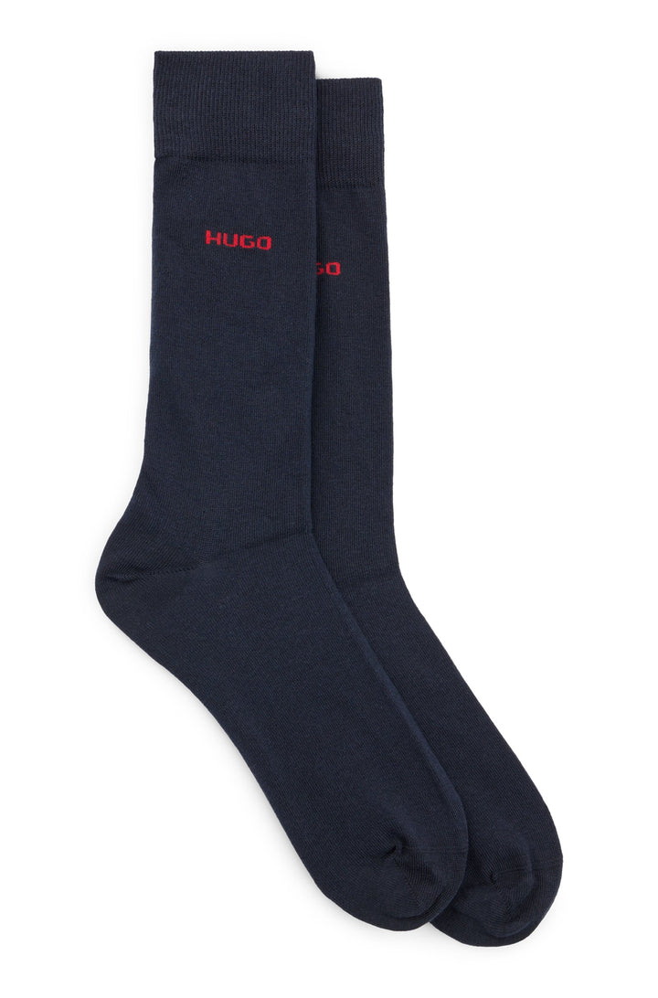 Hugo Two-pack of regular-length socks in stretch fabric