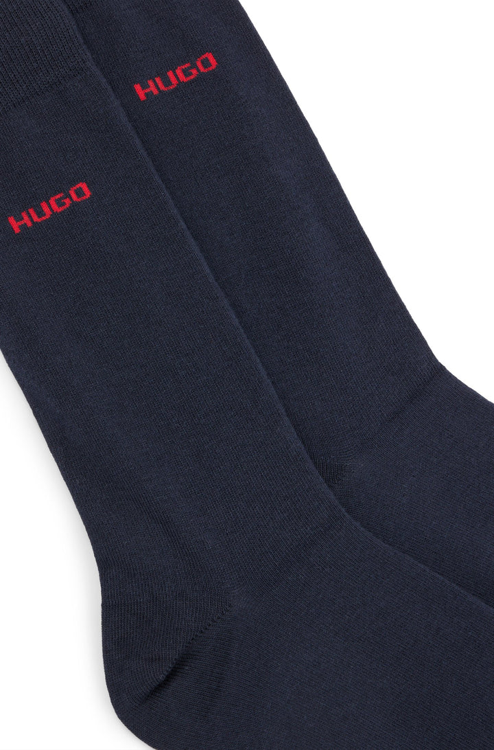 Hugo Two-pack of regular-length socks in stretch fabric