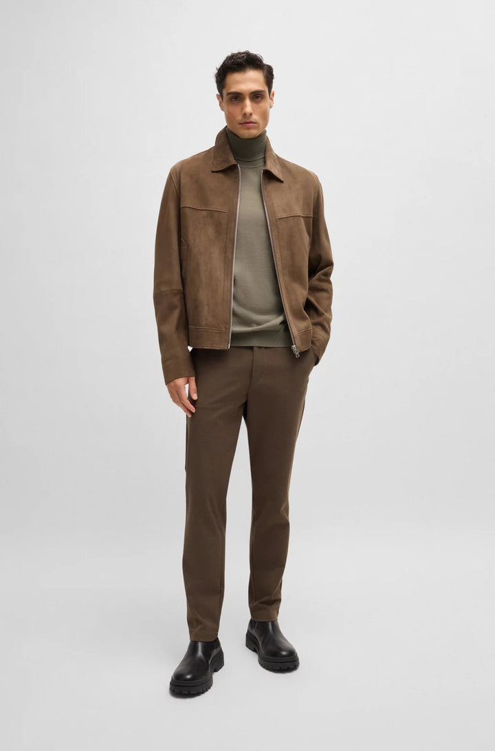 BOSS Regular-fit roll-neck sweater in mercerized virgin wool