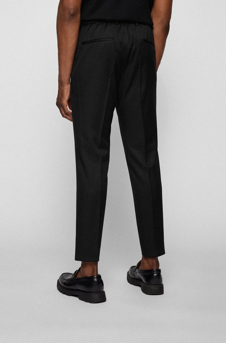 Boss Extra-slim-fit pants in virgin-wool serge