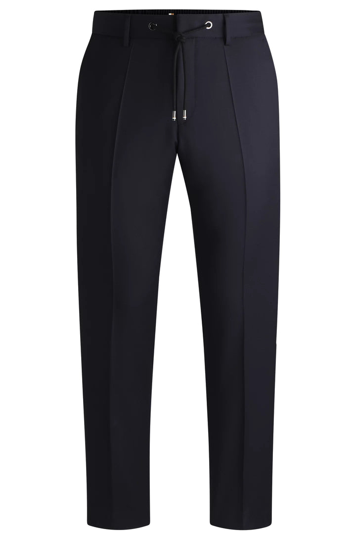 Boss Extra-slim-fit pants in virgin-wool serge
