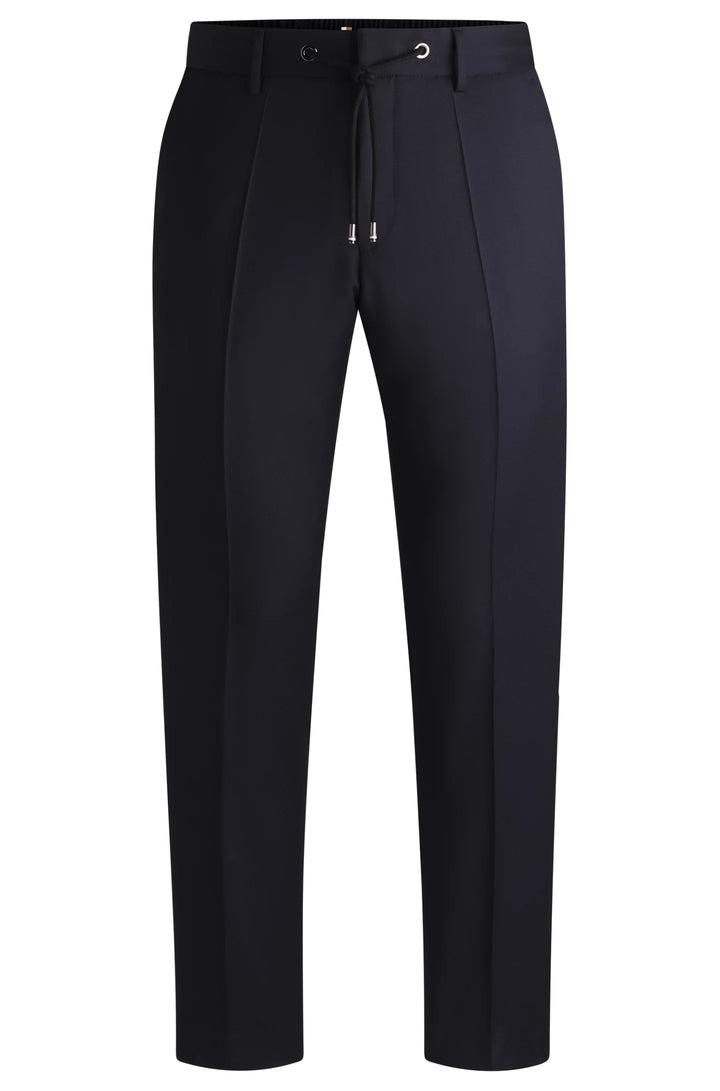 Boss Extra-slim-fit pants in virgin-wool serge