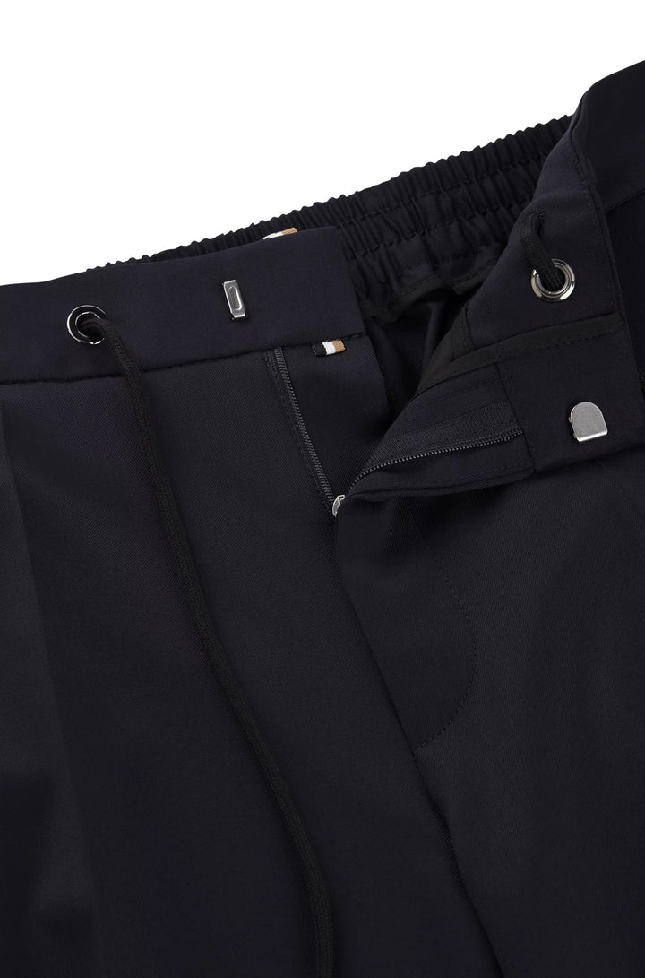 Boss Extra-slim-fit pants in virgin-wool serge
